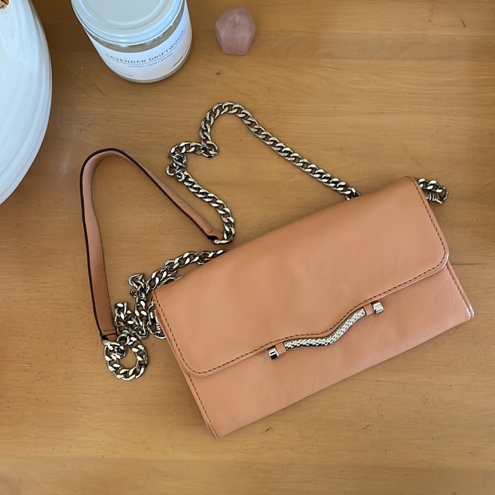 Rebecca Minkoff peach clutch